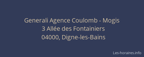 Generali Agence Coulomb - Mogis