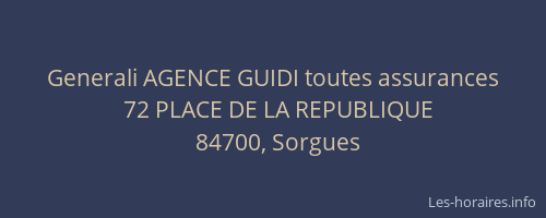 Generali AGENCE GUIDI toutes assurances