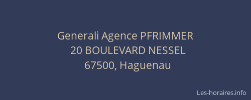 Generali Agence PFRIMMER