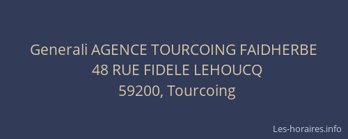 Generali AGENCE TOURCOING FAIDHERBE