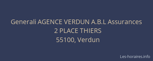 Generali AGENCE VERDUN A.B.L Assurances