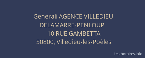 Generali AGENCE VILLEDIEU DELAMARRE-PENLOUP