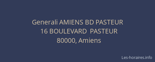 Generali AMIENS BD PASTEUR