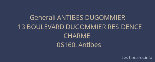 Generali ANTIBES DUGOMMIER