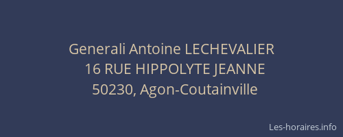 Generali Antoine LECHEVALIER