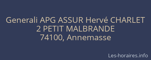 Generali APG ASSUR Hervé CHARLET