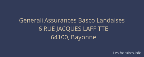 Generali Assurances Basco Landaises