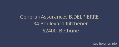 Generali Assurances B.DELPIERRE