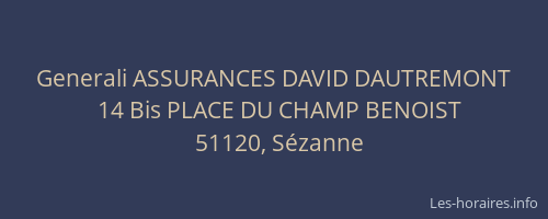Generali ASSURANCES DAVID DAUTREMONT