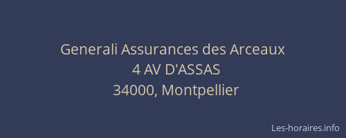 Generali Assurances des Arceaux