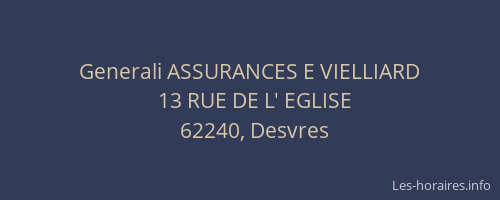 Generali ASSURANCES E VIELLIARD