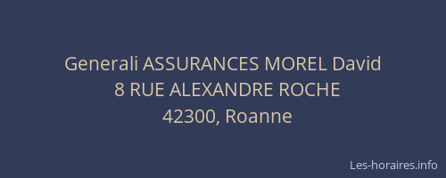 Generali ASSURANCES MOREL David