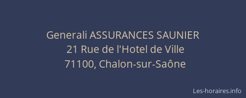 Generali ASSURANCES SAUNIER