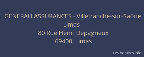 GENERALI ASSURANCES - Villefranche-sur-Saône Limas