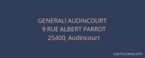 GENERALI AUDINCOURT