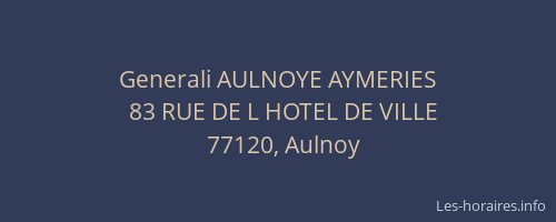 Generali AULNOYE AYMERIES