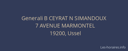Generali B CEYRAT N SIMANDOUX