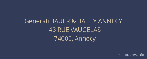 Generali BAUER & BAILLY ANNECY