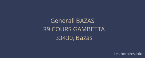 Generali BAZAS