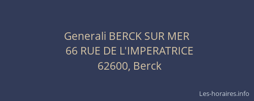 Generali BERCK SUR MER