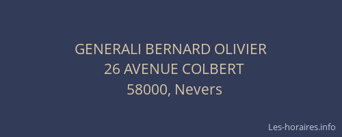 GENERALI BERNARD OLIVIER