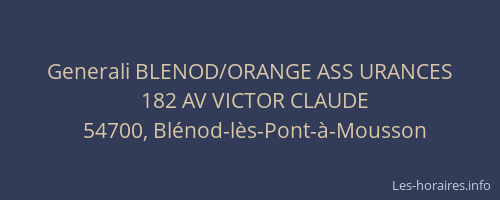 Generali BLENOD/ORANGE ASS URANCES