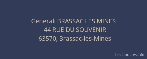 Generali BRASSAC LES MINES