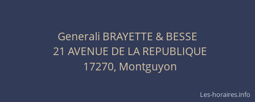Generali BRAYETTE & BESSE