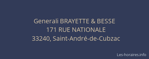 Generali BRAYETTE & BESSE