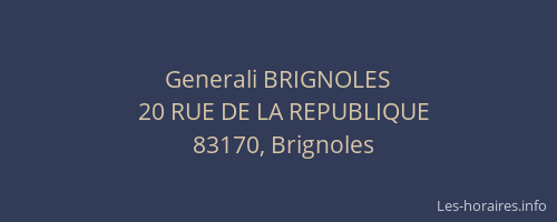 Generali BRIGNOLES