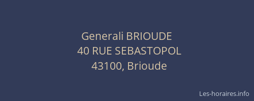 Generali BRIOUDE