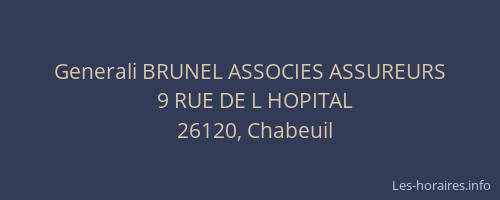 Generali BRUNEL ASSOCIES ASSUREURS