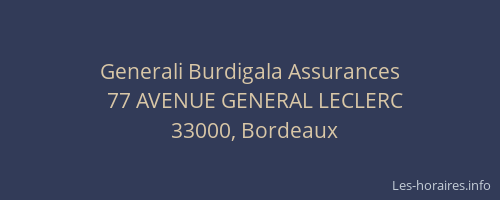 Generali Burdigala Assurances