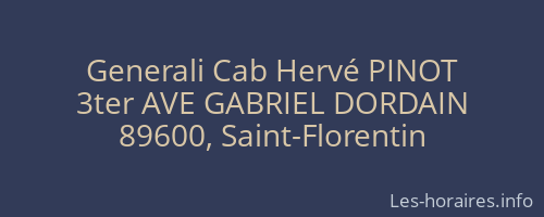 Generali Cab Hervé PINOT
