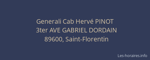 Generali Cab Hervé PINOT