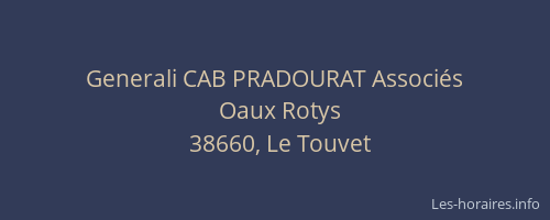 Generali CAB PRADOURAT Associ&eacute;s