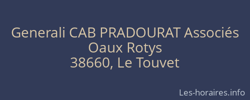 Generali CAB PRADOURAT Associés