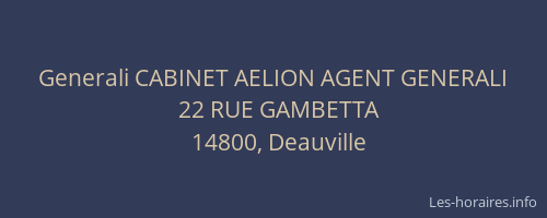 Generali CABINET AELION AGENT GENERALI