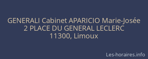 GENERALI Cabinet APARICIO Marie-Josée