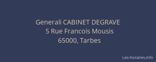 Generali CABINET DEGRAVE