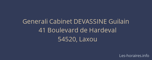 Generali Cabinet DEVASSINE Guilain