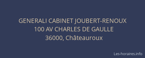GENERALI CABINET JOUBERT-RENOUX