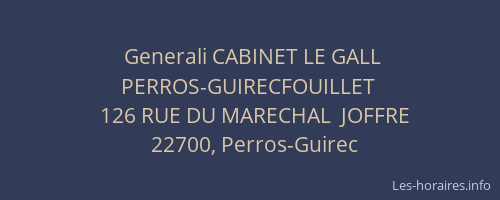 Generali CABINET LE GALL PERROS-GUIRECFOUILLET