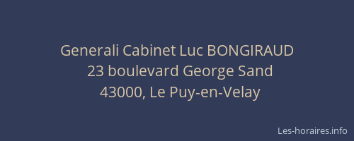 Generali Cabinet Luc BONGIRAUD