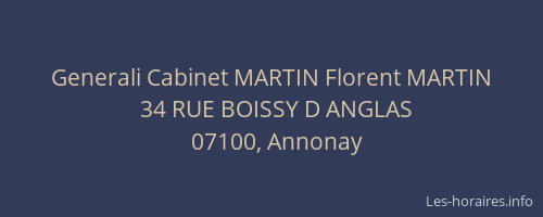Generali Cabinet MARTIN Florent MARTIN