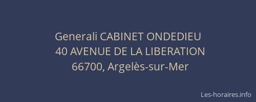 Generali CABINET ONDEDIEU