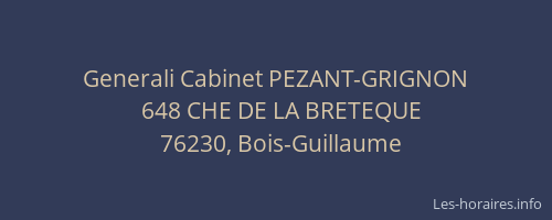 Generali Cabinet PEZANT-GRIGNON