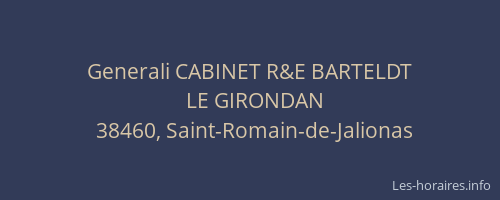 Generali CABINET R&E BARTELDT