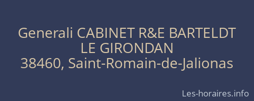Generali CABINET R&E BARTELDT