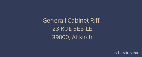 Generali Cabinet Riff